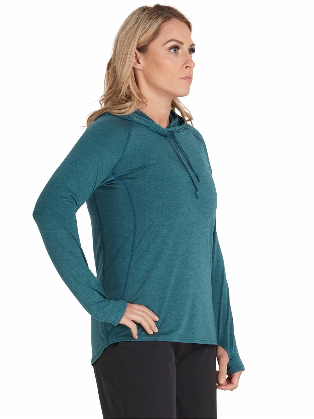 NRS Women’s Silkweight Hoodie Shirt Longsleeve UPF 50+ Outdoor in Mediterranea M